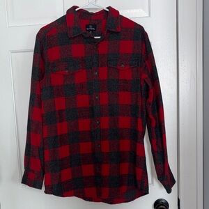 Burnside Red and Gray Checkered Shirt